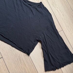 We the Free Boho Cropped Black Flare Long Sleeve Shirt size size M